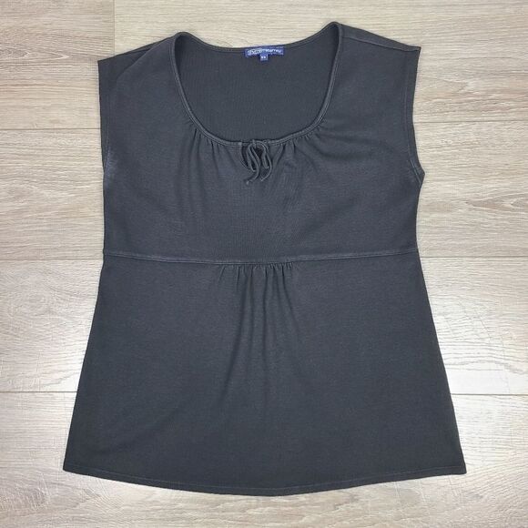 Thyme Maternity Black Scoop Neck Sleeveless T-Shirt Medium - Picture 8 of 13